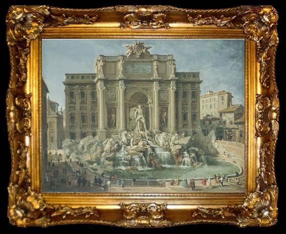 framed  Giovanni Paolo Pannini Fountain of Trevi, Rome, ta009-2